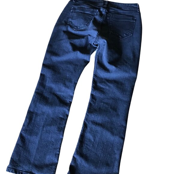 Upcycled Patchwork Jeans, Size 12: Black Grunge Hippie Pants, Tattered Patches - Picture 2 of 12